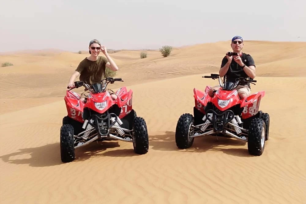 quad biking morning desert safari dubai